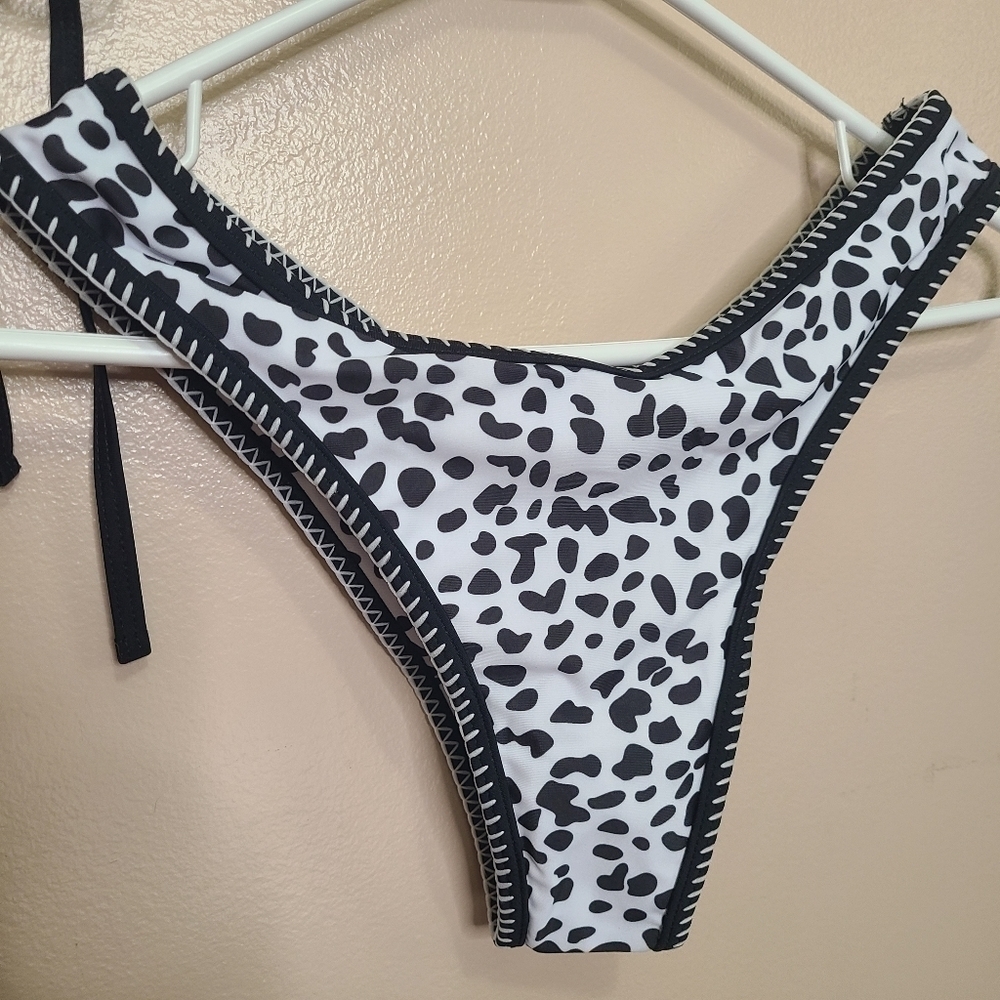 NWT Zaful Dalmation Print Two Piece Swimsuit - Picture 4 of 10